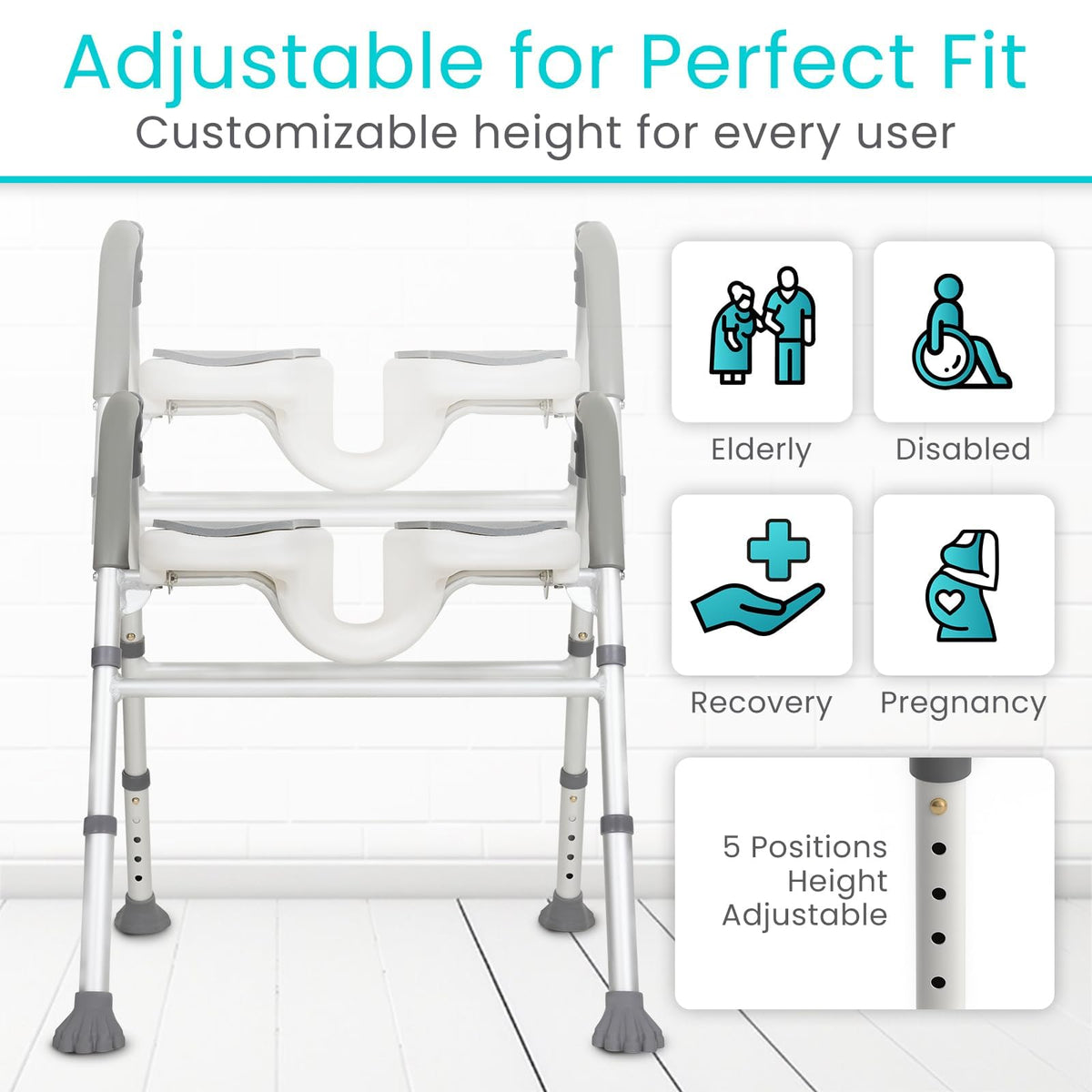 U-Shaped Shower Chair with Arms K667