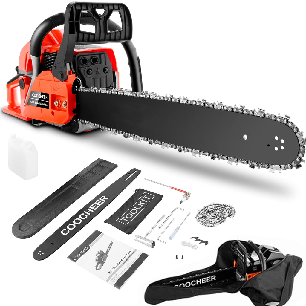 62CC 20 Inch 2-Cycle Gas Chainsaw with Carrying Bag L912624