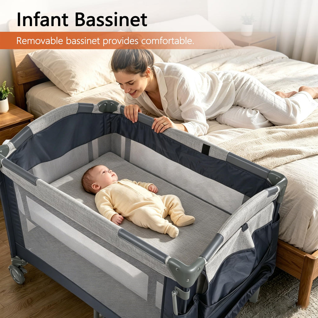 3-in-1 Pack and Play Playard with Bassinet & Changing Table I9009