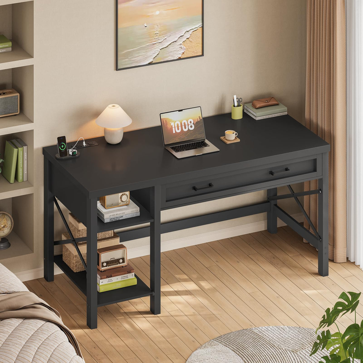 40" Farmhouse Small Desk with Drawers E778