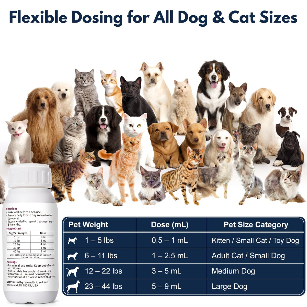 Dewormer Liquid for Dogs & Cats, 100ml J610