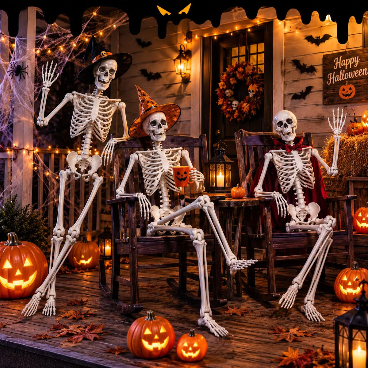 5.4 Ft White Skeleton with Movable Joints Z408