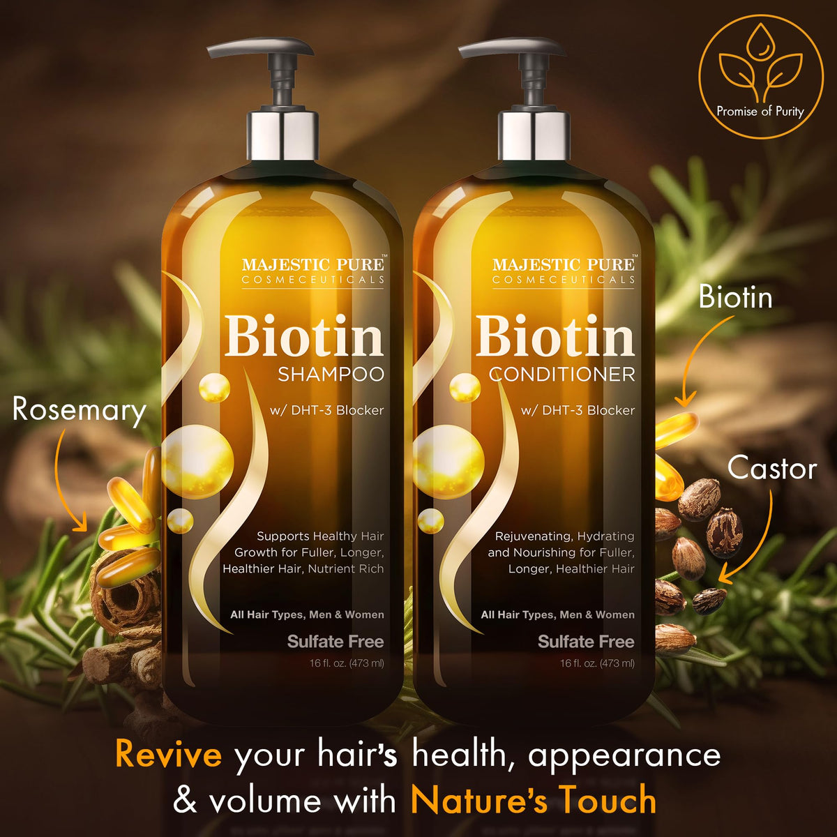 Biotin Shampoo and Conditioner Set 2x16 Fl oz A5422