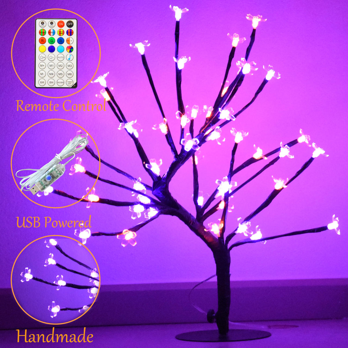 Color-Changing LED Cherry Blossom Tree Light B669628