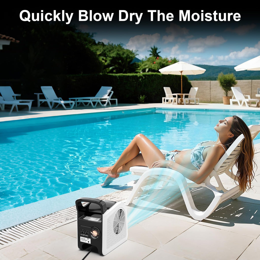 3 Speeds Portable Utility Air Mover Blower Fan L492689