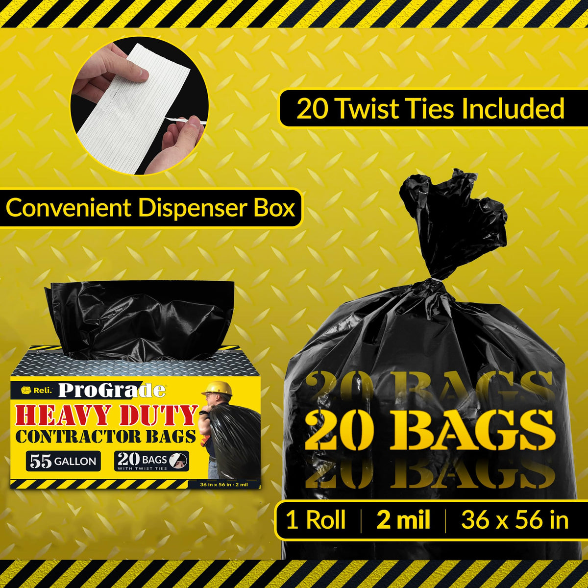55 Gallon Garbage Bags Y31608