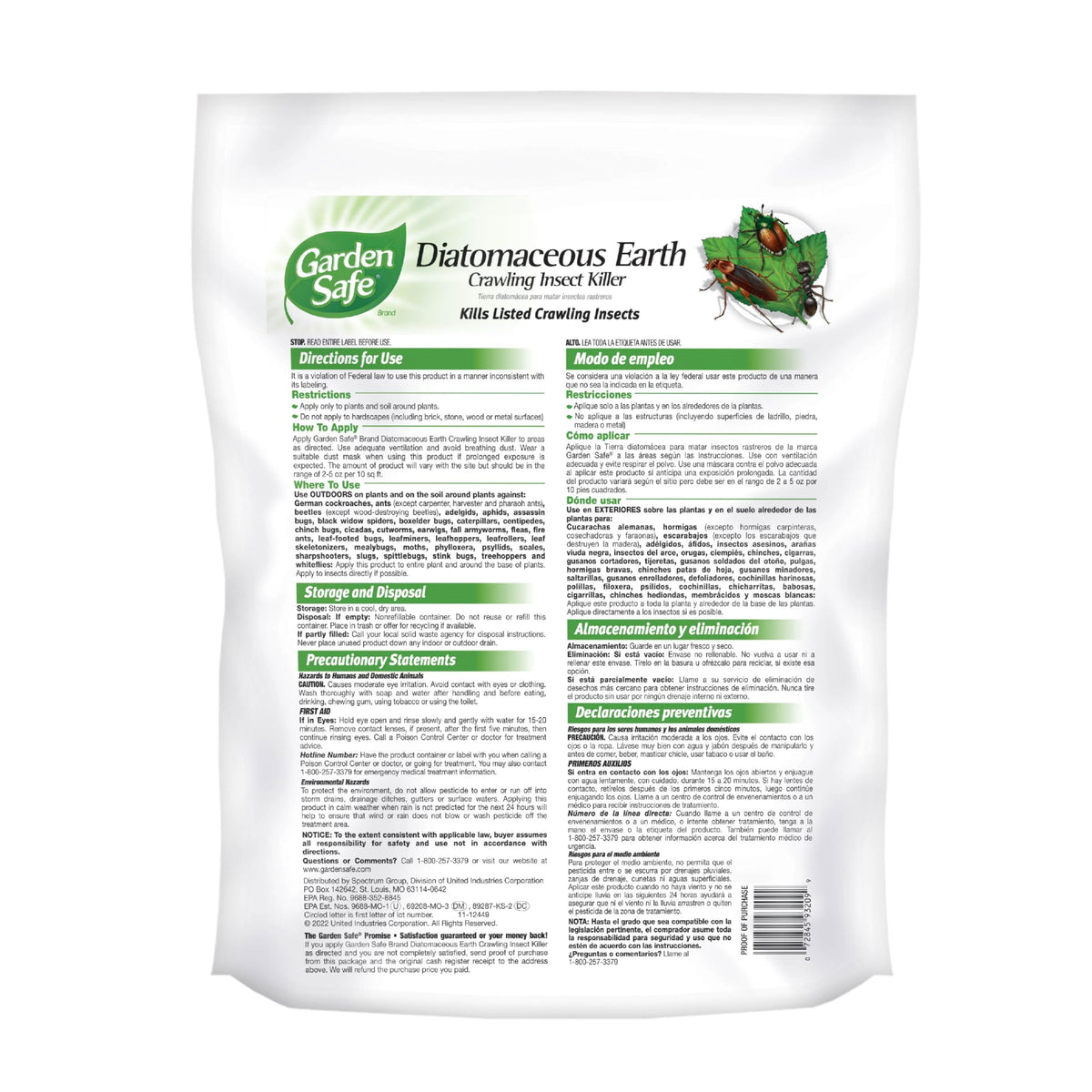 Crawling Insect Killer with Diatomaceous Earth 4 Lb H18016