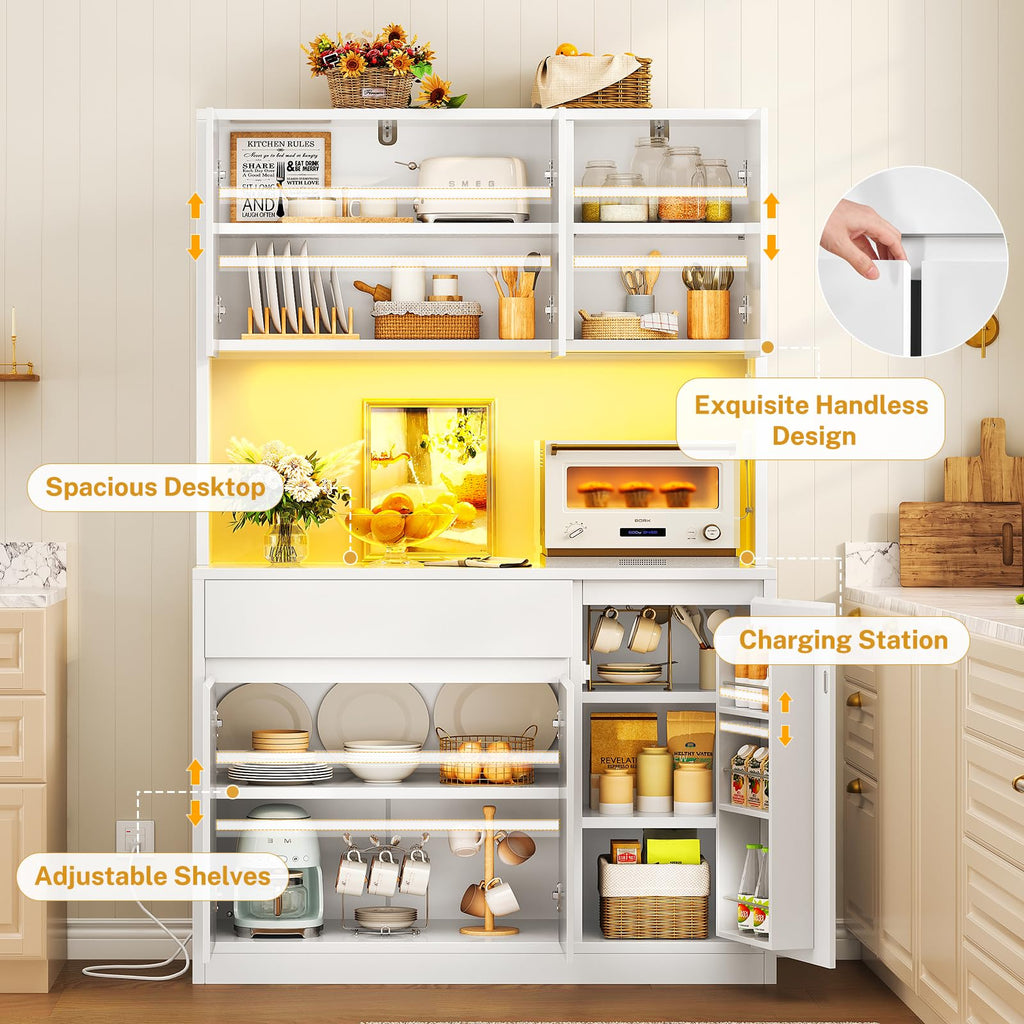 Pantry Cabinet with Charging Station Q17528