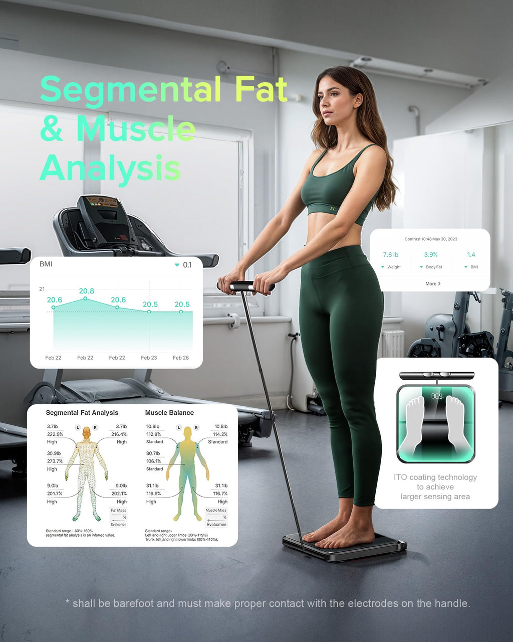 8-Electrode Body Composition Monitor Digital Bathroom Scale G628