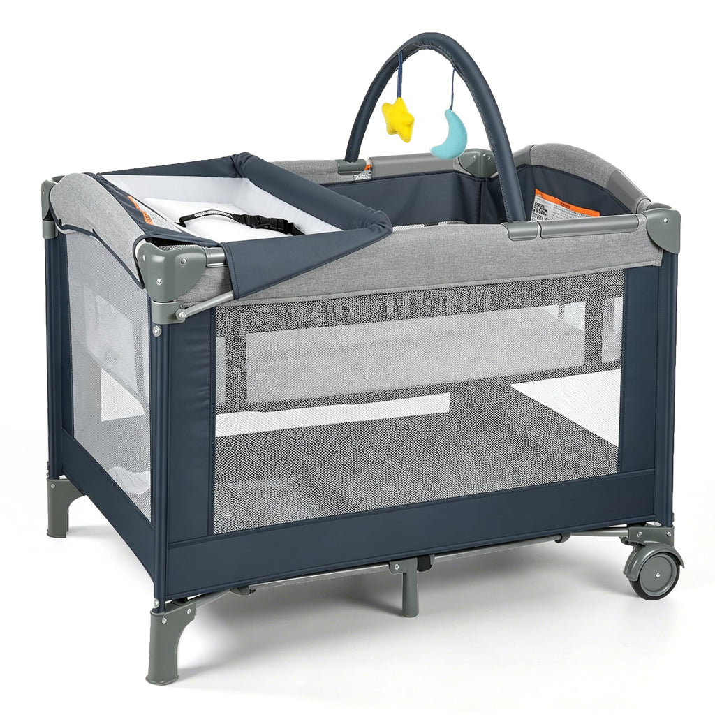 3-in-1 Pack and Play Playard with Bassinet & Changing Table I9009