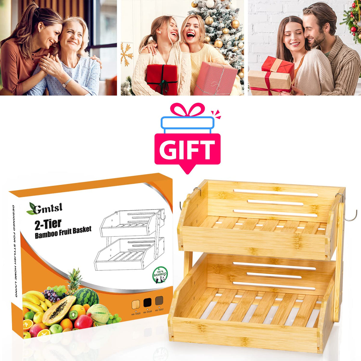 Bamboo Fruit Basket H26376