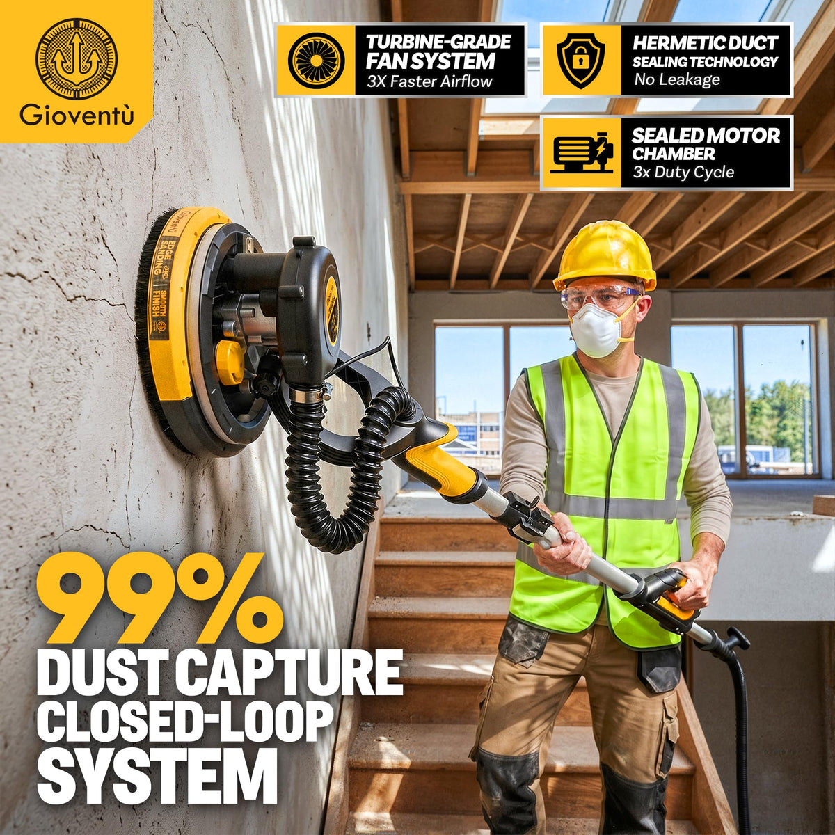 Electric Drywall Sander with Vacuum Z206