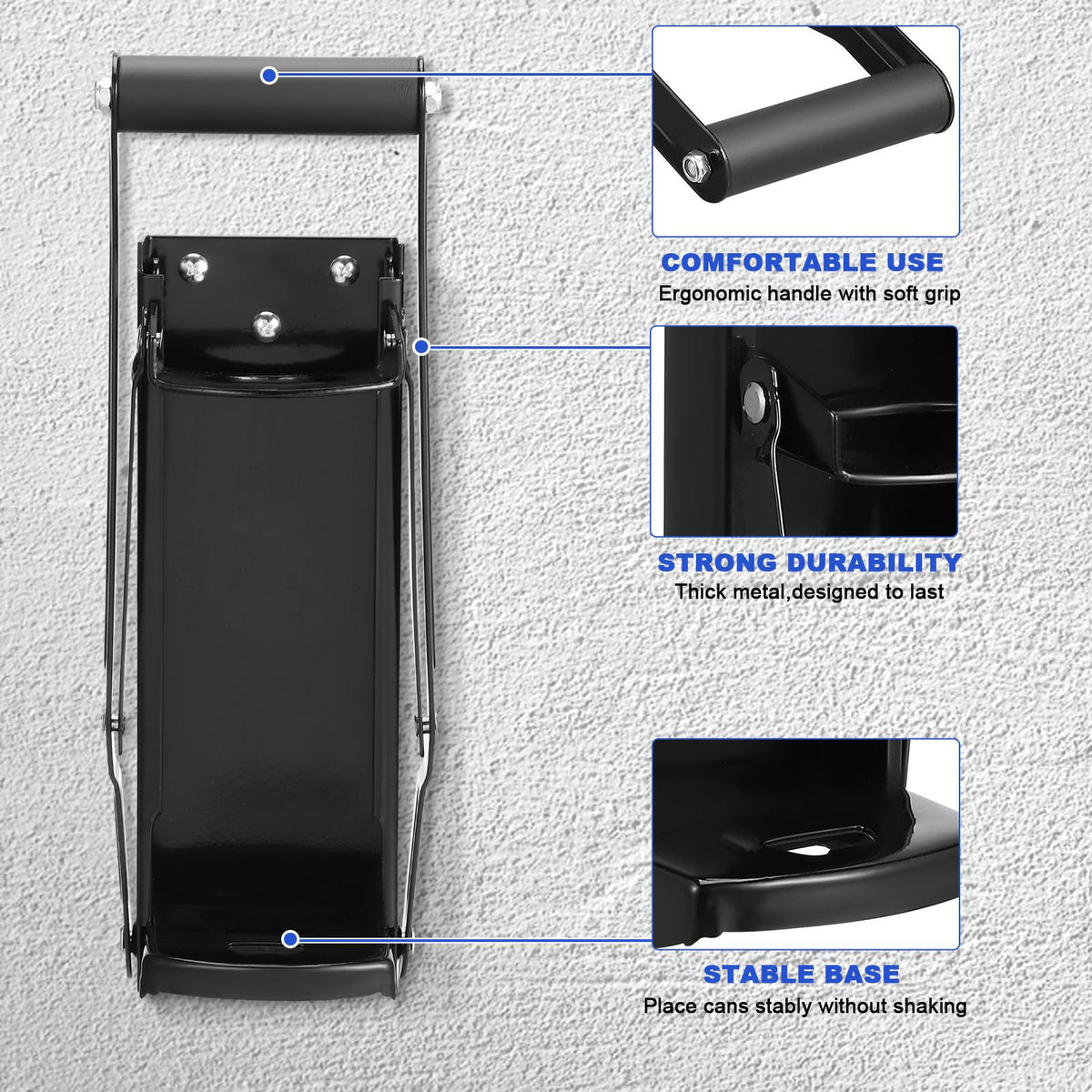 Wall Mounted Can Crusher with Bottle Opener F476