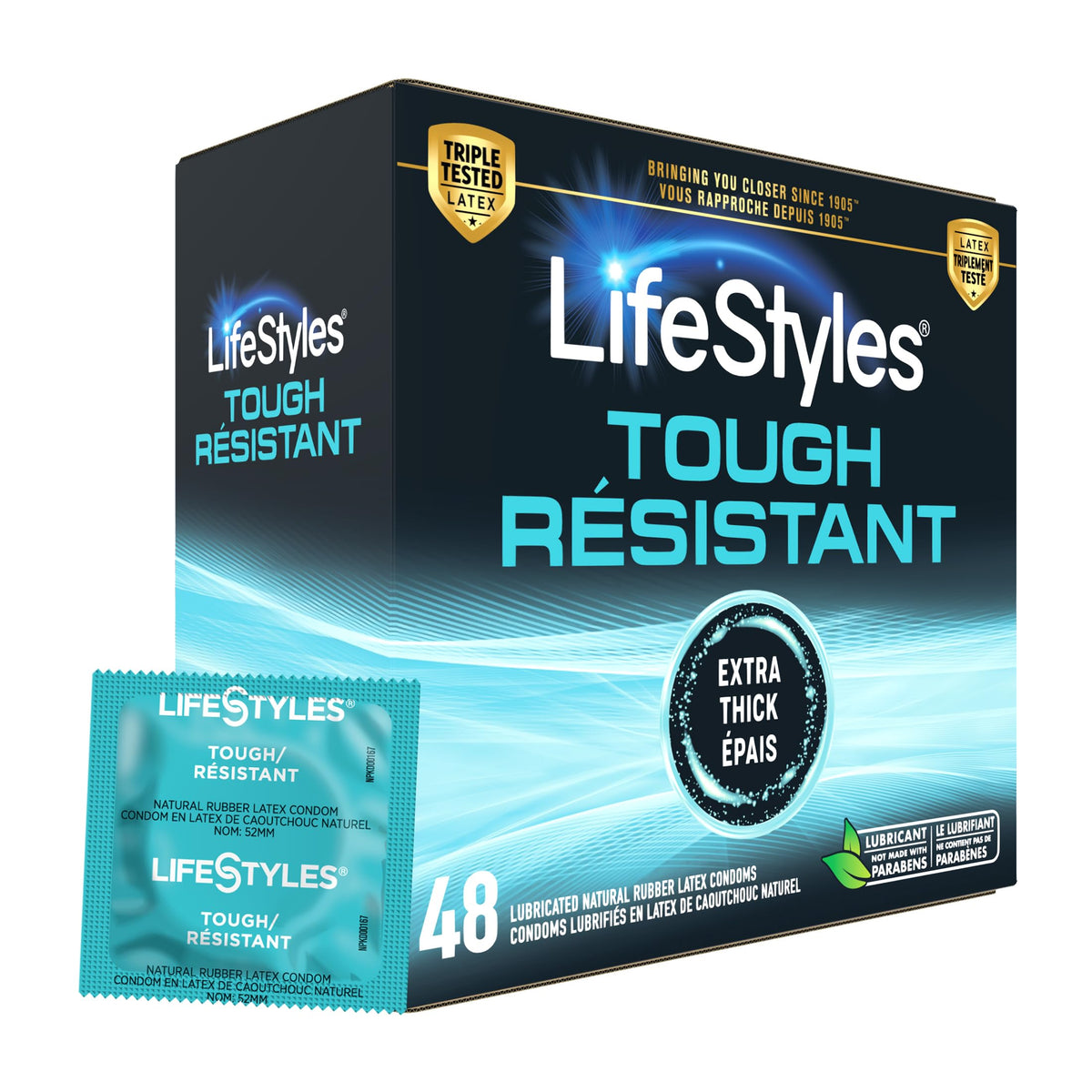 Natural Rubber Lubricated Condoms 48 Count K1556