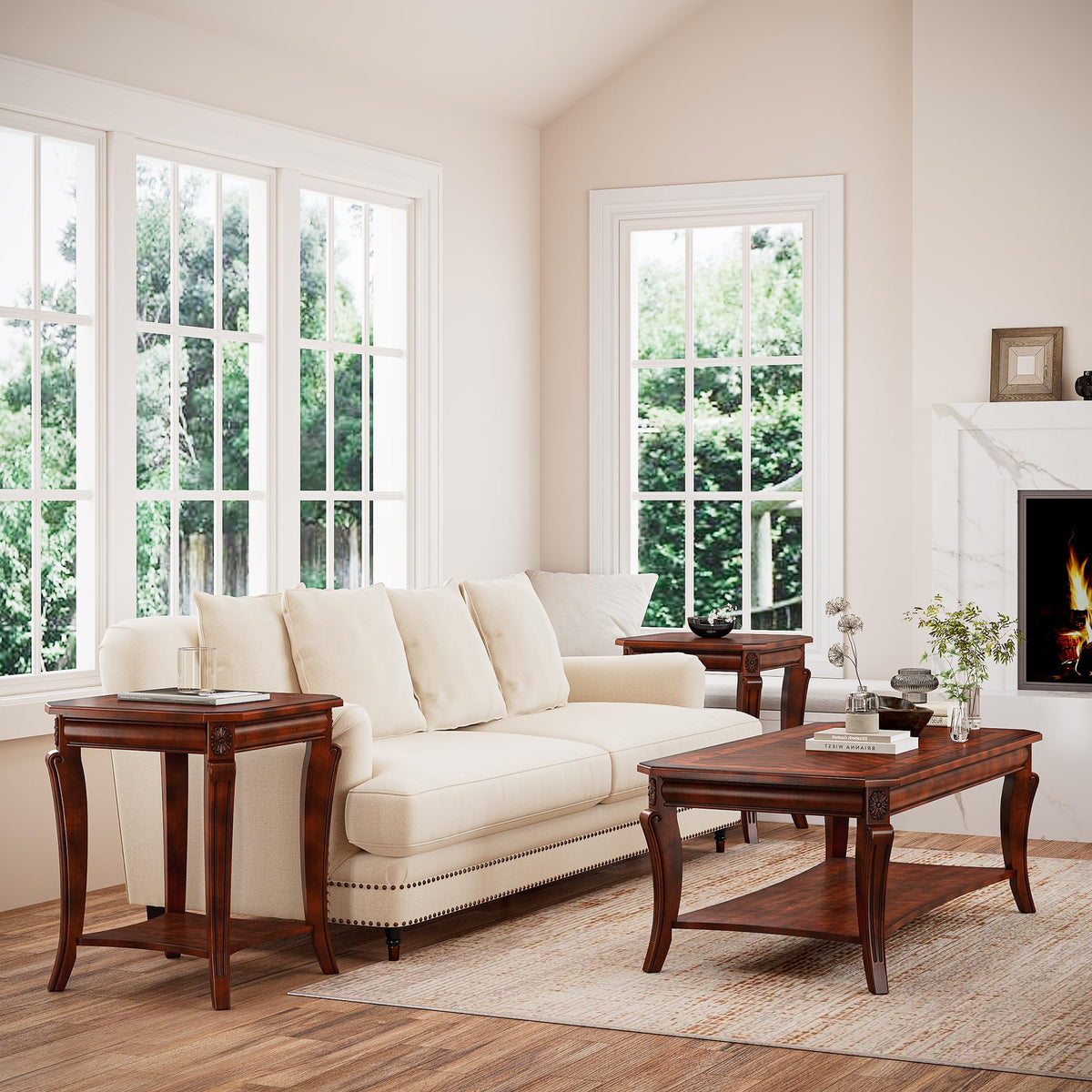 Set of 3 Solid Wood Coffee Table P9494