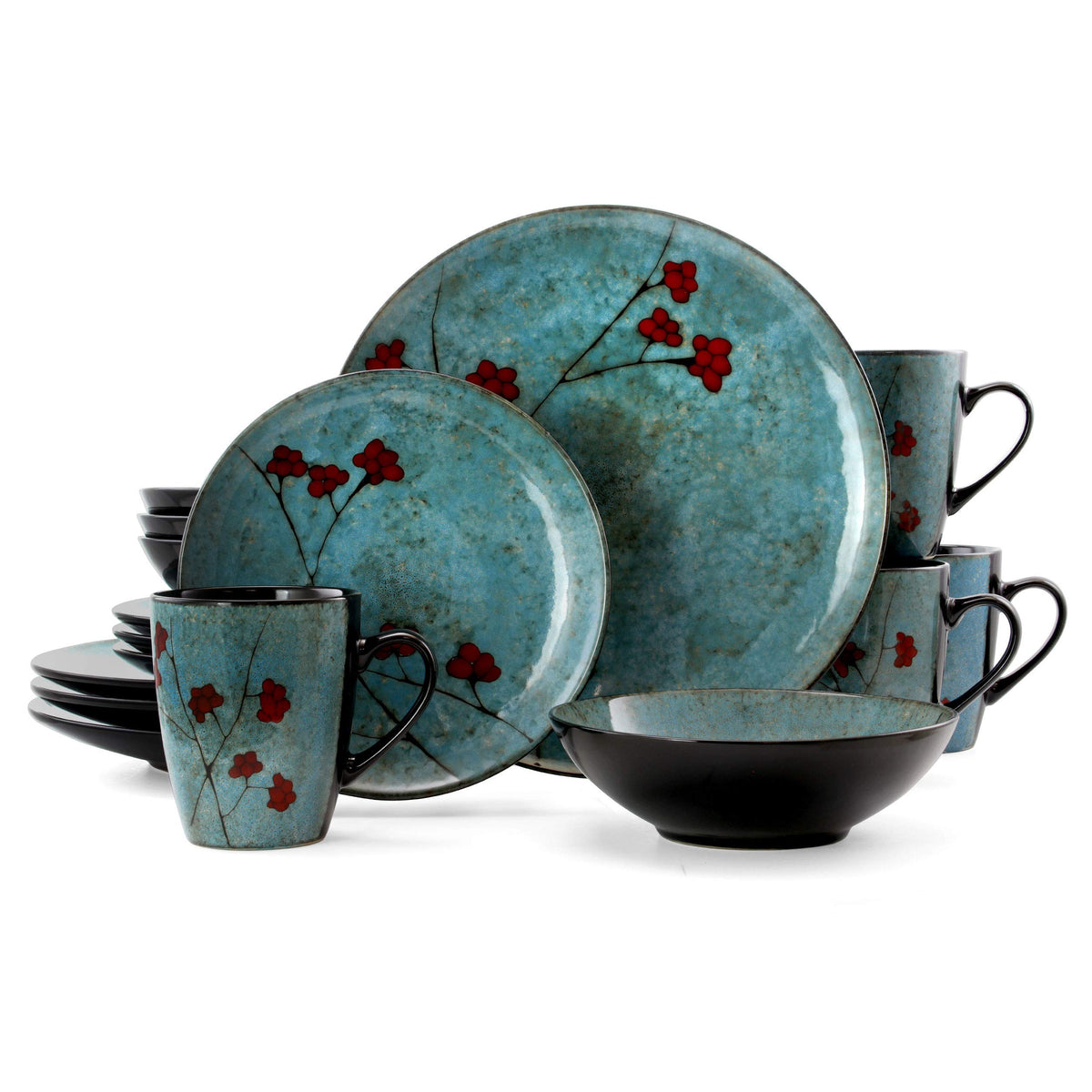 16 Piece Dinnerware Set in Blue M21328