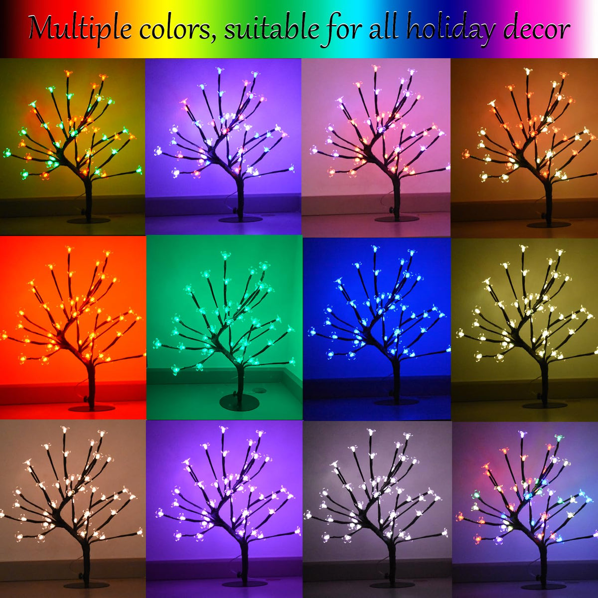 Color-Changing LED Cherry Blossom Tree Light B669628