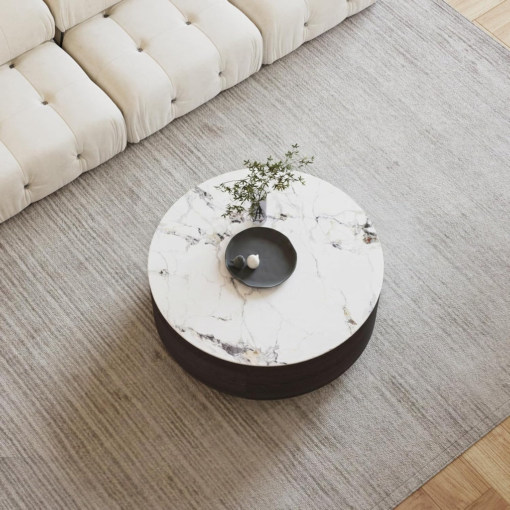 Round Coffee Table with 2 Drawers U647