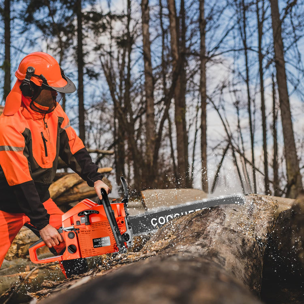 62CC 20 Inch 2-Cycle Gas Chainsaw with Carrying Bag L912624