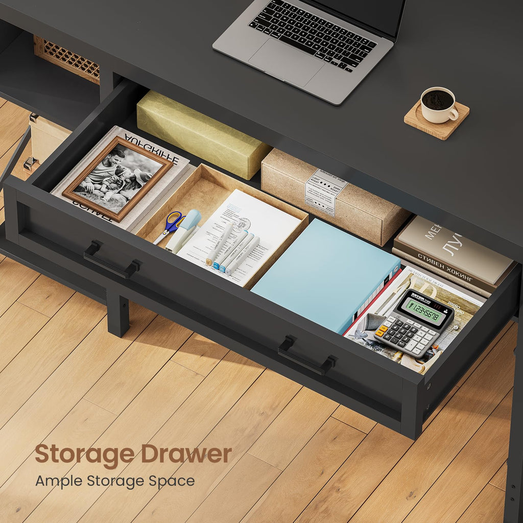 40" Farmhouse Small Desk with Drawers E778
