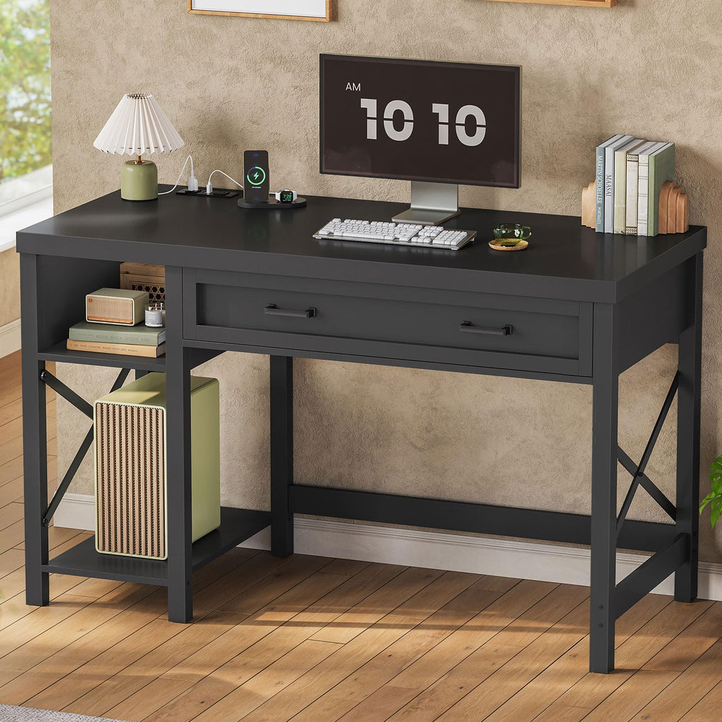 40" Farmhouse Small Desk with Drawers E778
