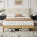 Queen Size Upholstered Platform Bed Frame with Headboard C29613