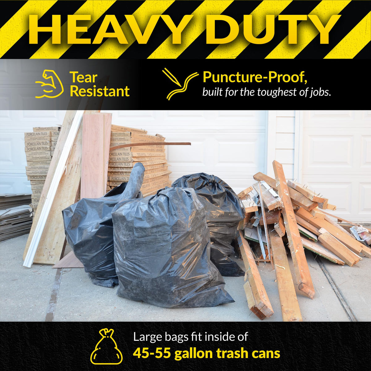 55 Gallon Garbage Bags Y31608