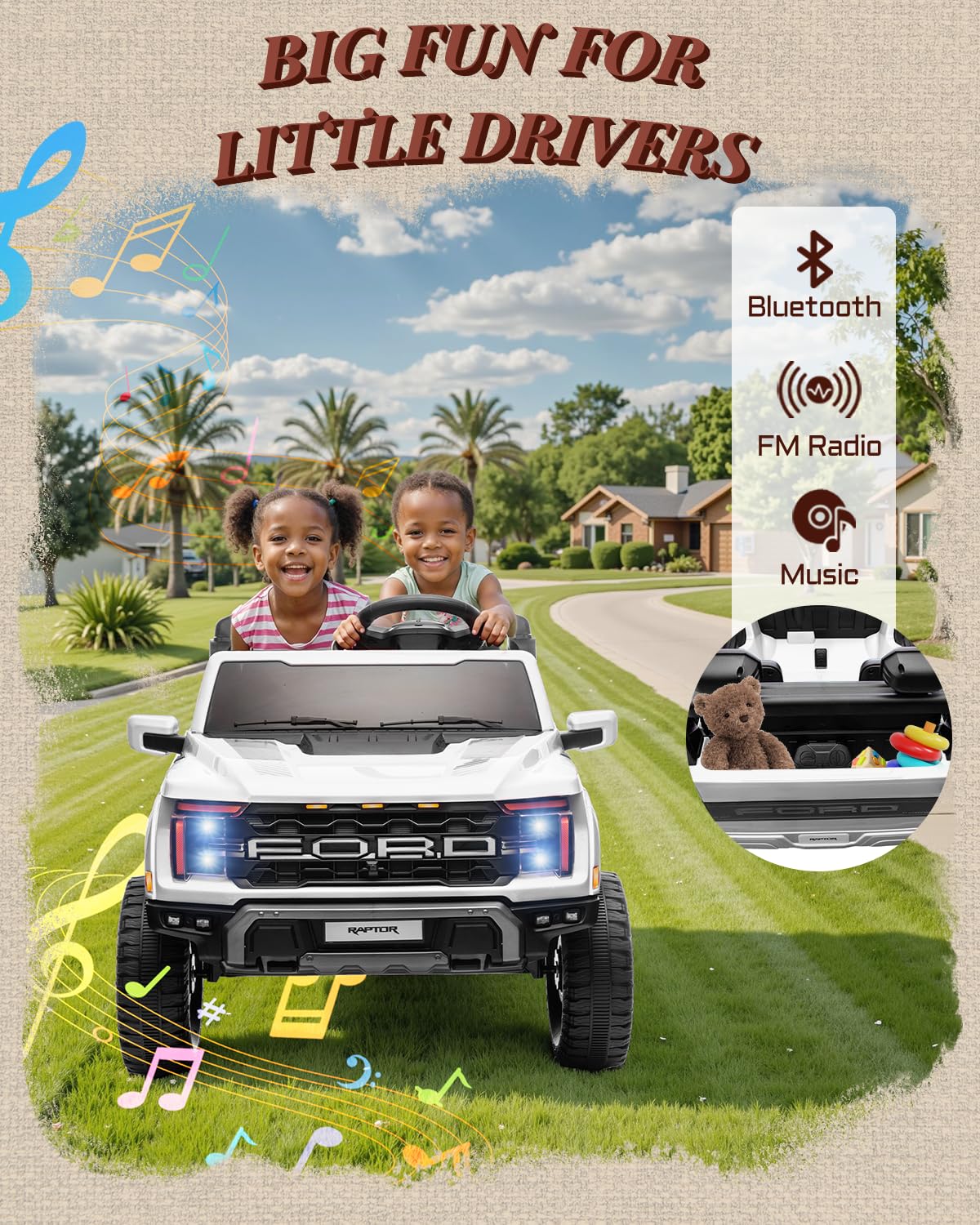 24V 2 Seater Kids Ride On Truck with Remote Control W1261
