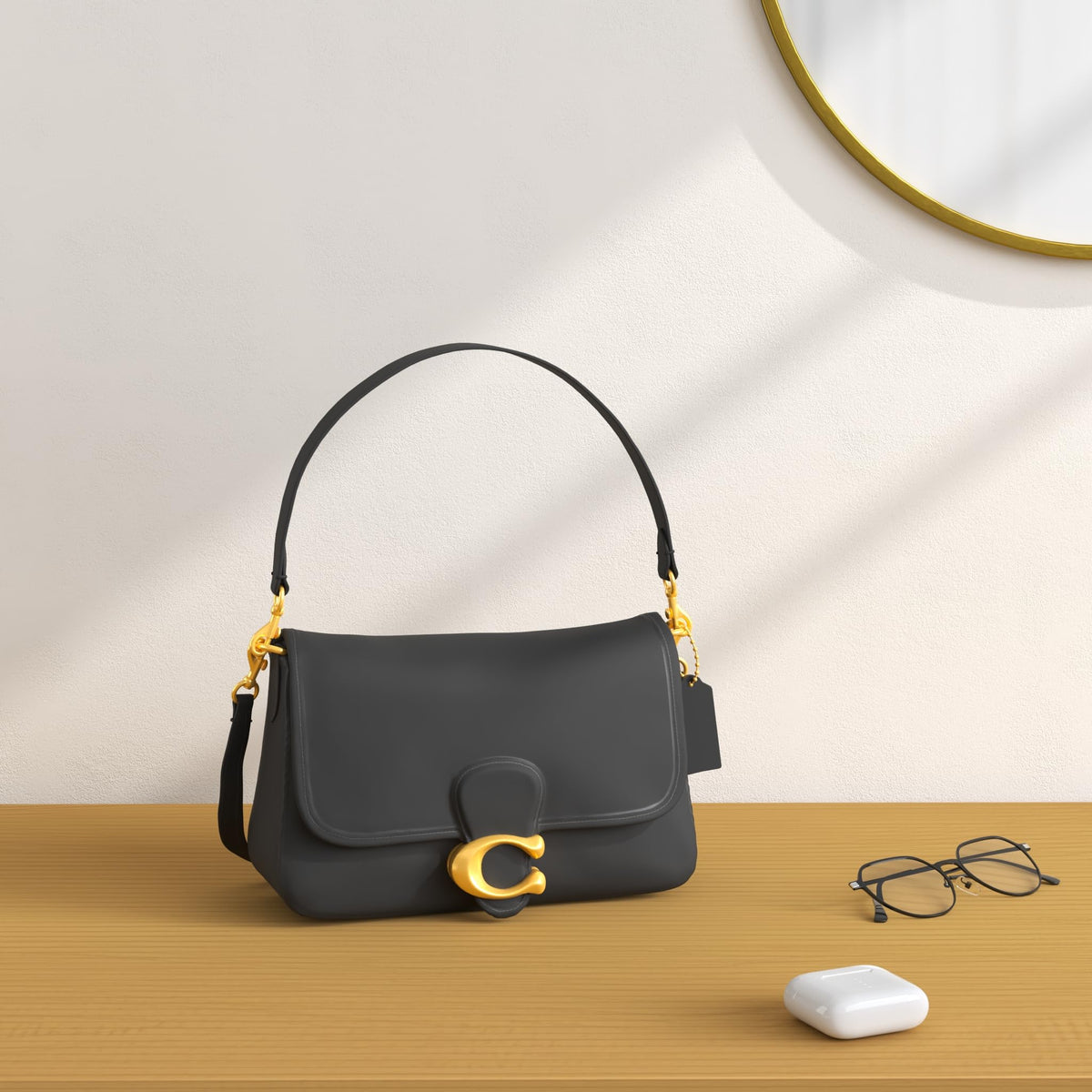 Soft Calf Leather Shoulder Bag A8043