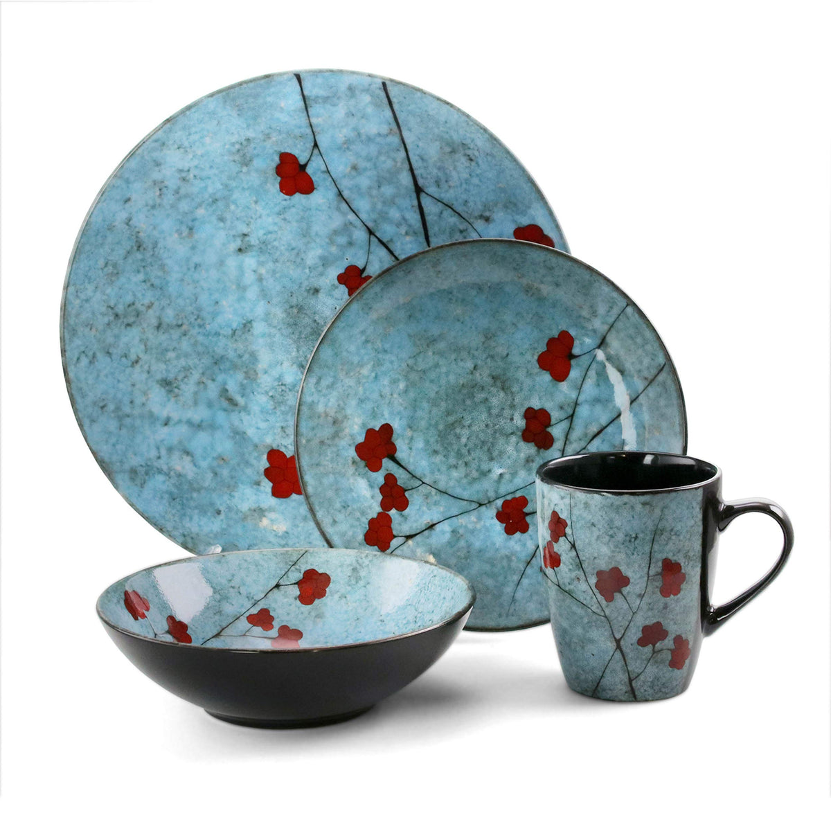 16 Piece Dinnerware Set in Blue M21328