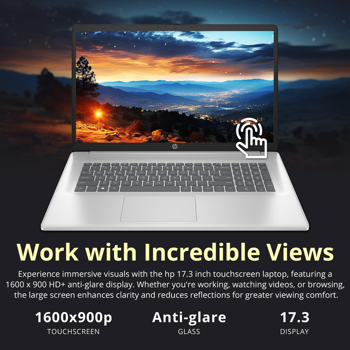 17.3" HD+ Touchscreen Laptop, AMD Ryzen 5, 16GB RAM, 1.5TB Storage, Silver G8576