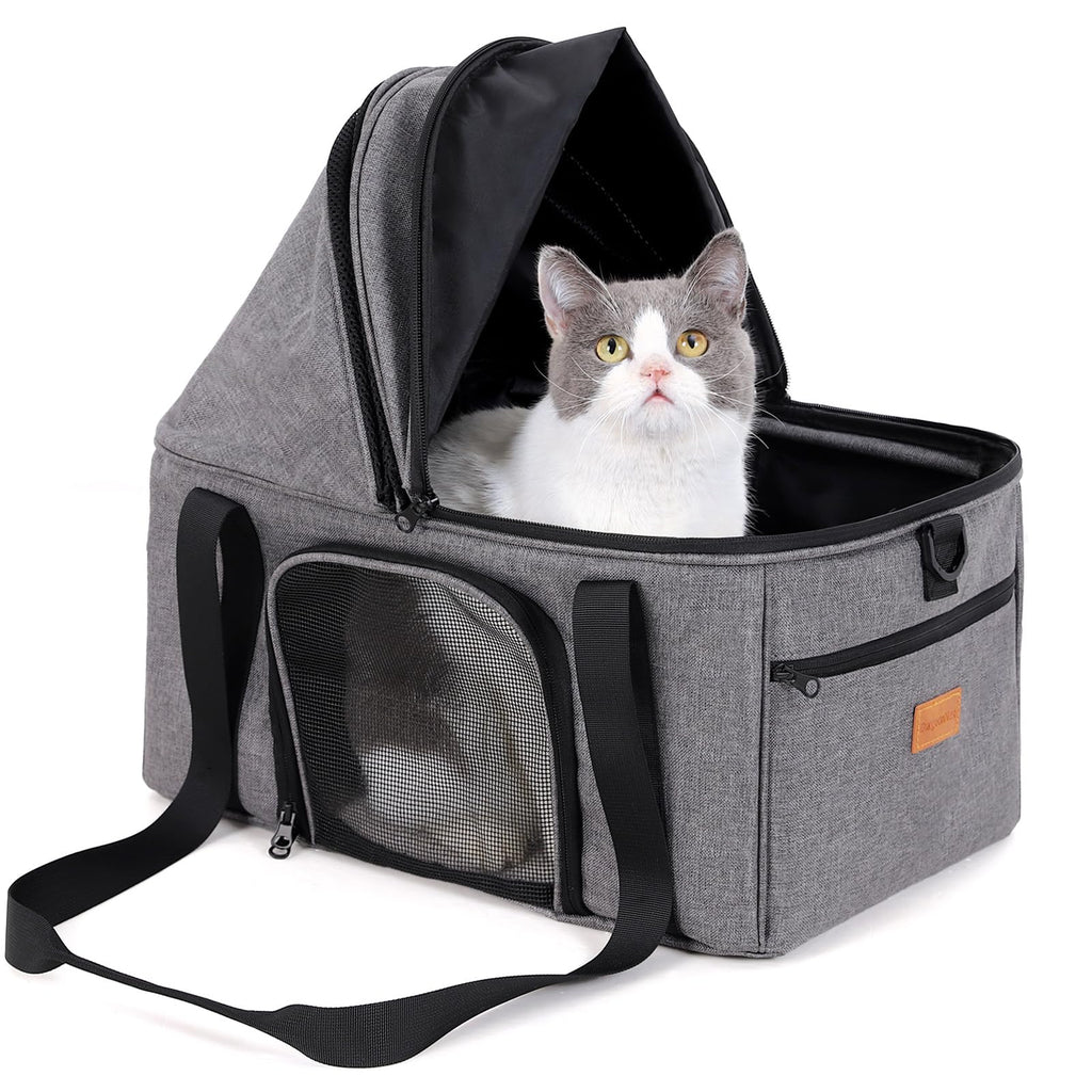 Top-Expandable Cat Carrier with Semi-Open Canopy M5510
