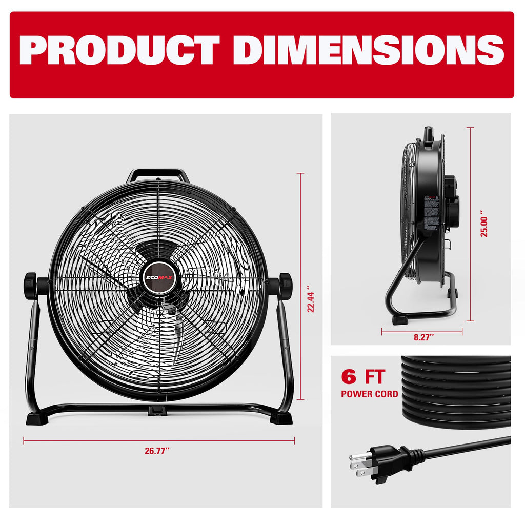 20-Inch 2300 CFM 3-Speed Industrial Drum Fan Z1913
