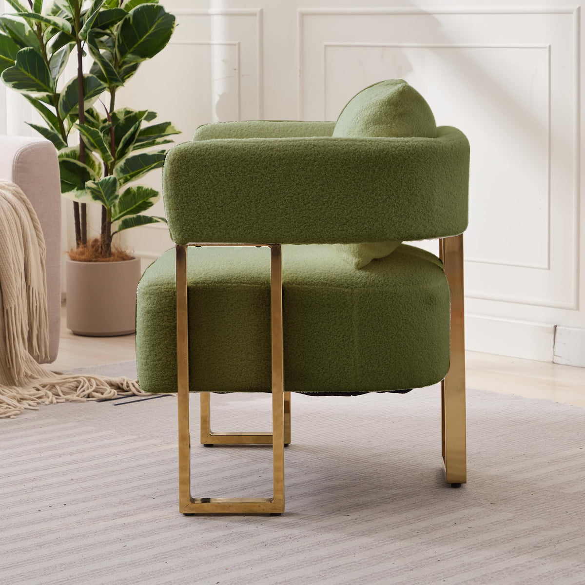 Green Teddy Accent Chair Set of 2 Upholstered Arm Chair O83944