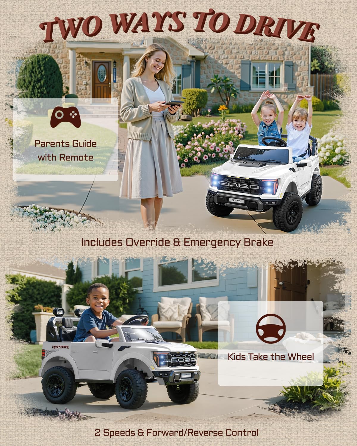 24V 2 Seater Kids Ride On Truck with Remote Control W1261
