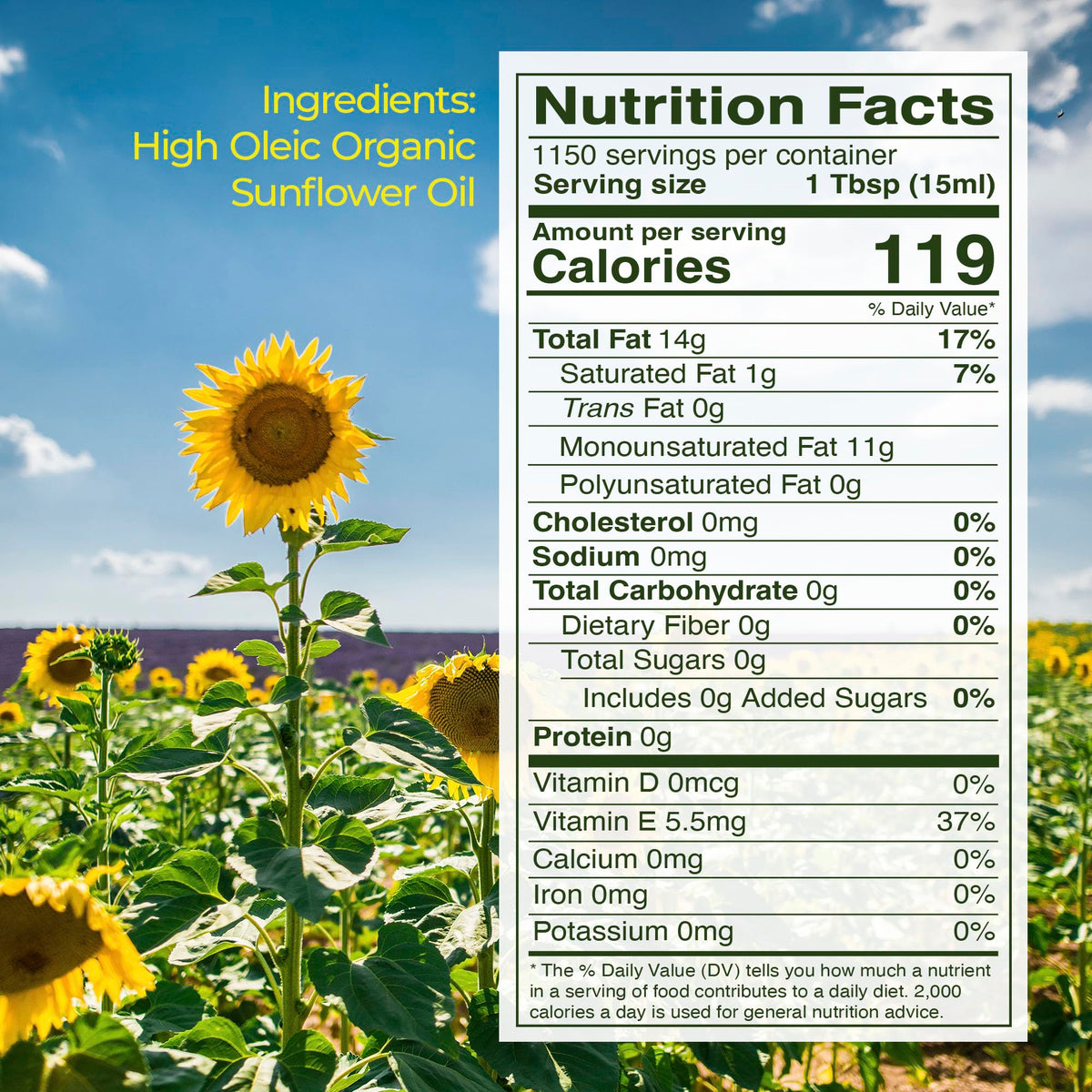 Organic Sunflower Oil 35 lb I11610