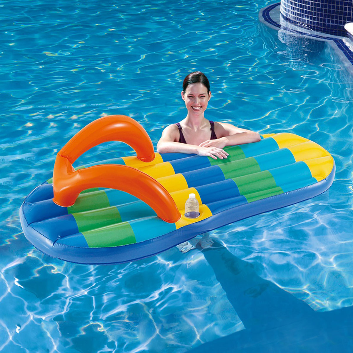 Striped Flip Flop Inflatable Pool Float D410