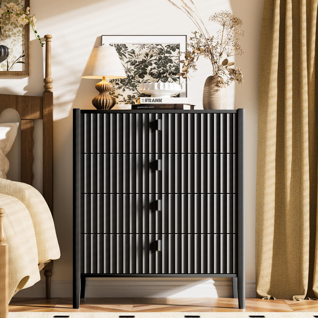 Black 4 Drawer Dresser U631