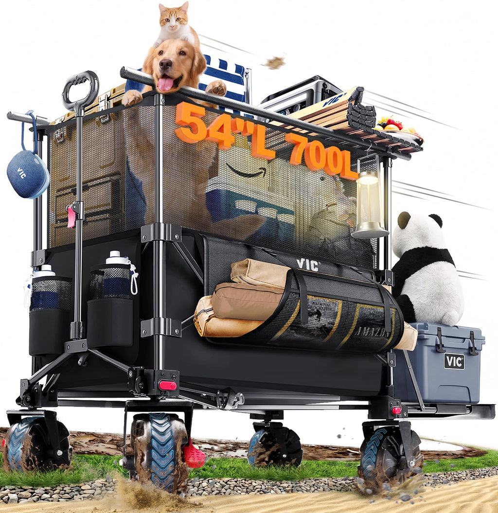 700L Double Tabletop Wagon with Big Wheel N61991