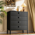 Black 4 Drawer Dresser U631