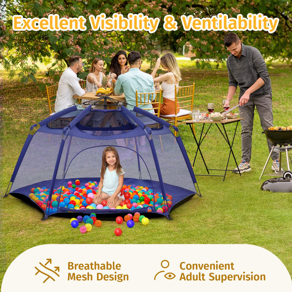 Portable Baby Playpen with Mesh D200