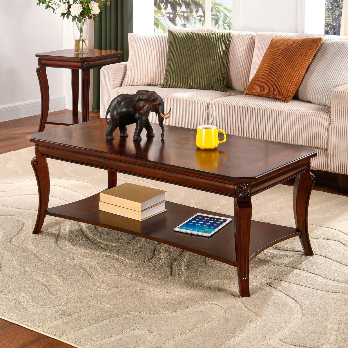 Set of 3 Solid Wood Coffee Table P9494