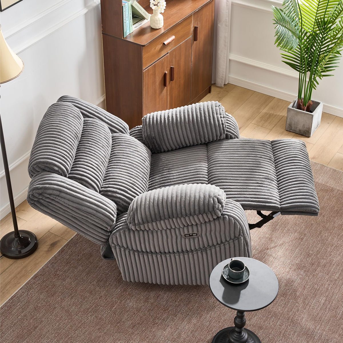 Power Swivel Rocker Recliner Chair with Vibration & Heat Q972059