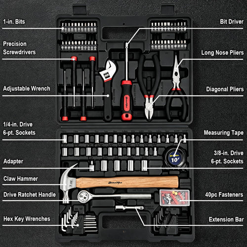 156-Piece Tool Kit with Storage Case W5364