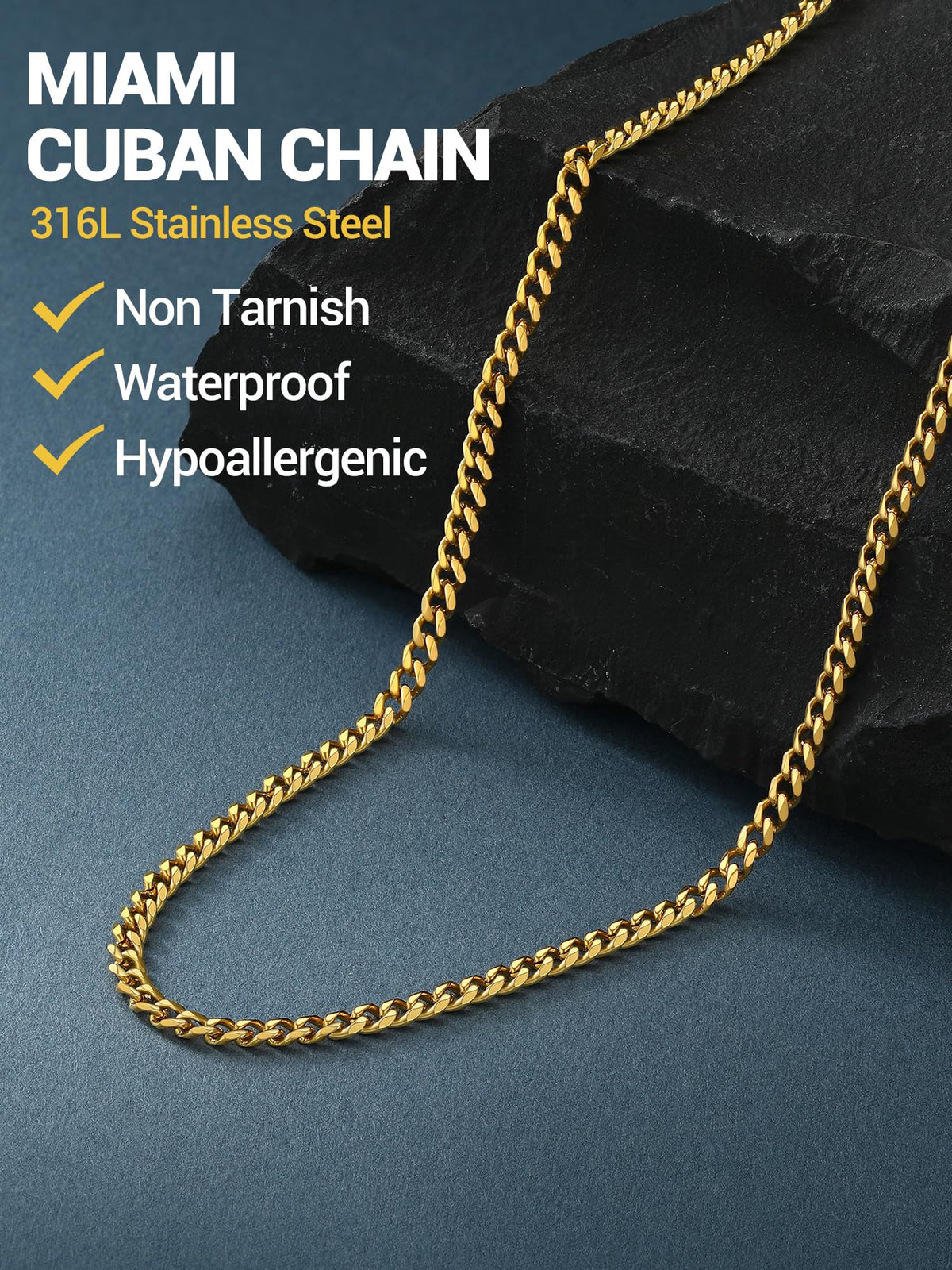 Cuban Chain Necklace 316L Stainless Steel K520