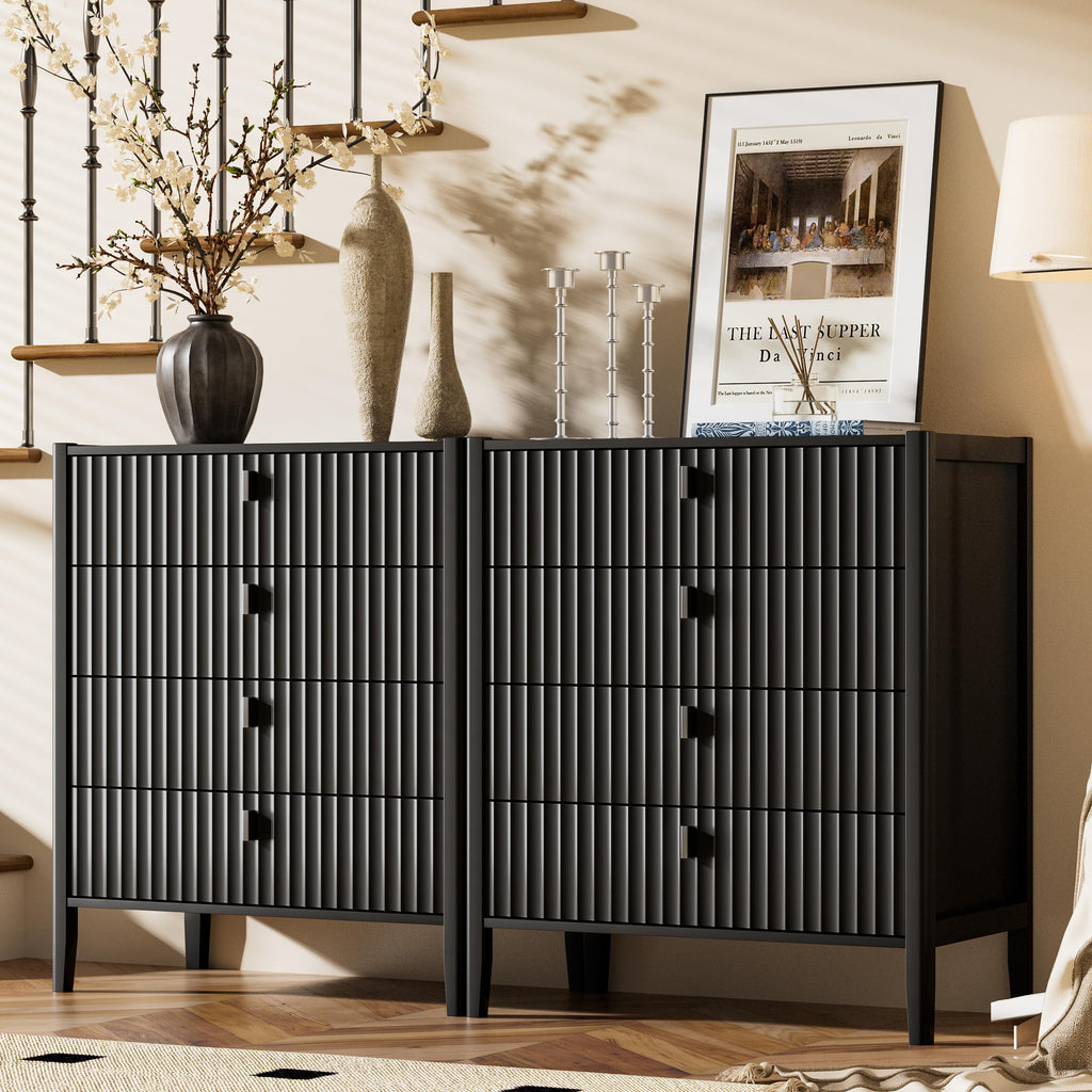 Black 4 Drawer Dresser U631